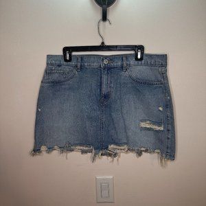 NWOT Distressed Jean Skirt